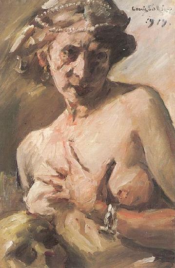 Lovis Corinth Magdalena mit Perlenkette im Haar oil painting image